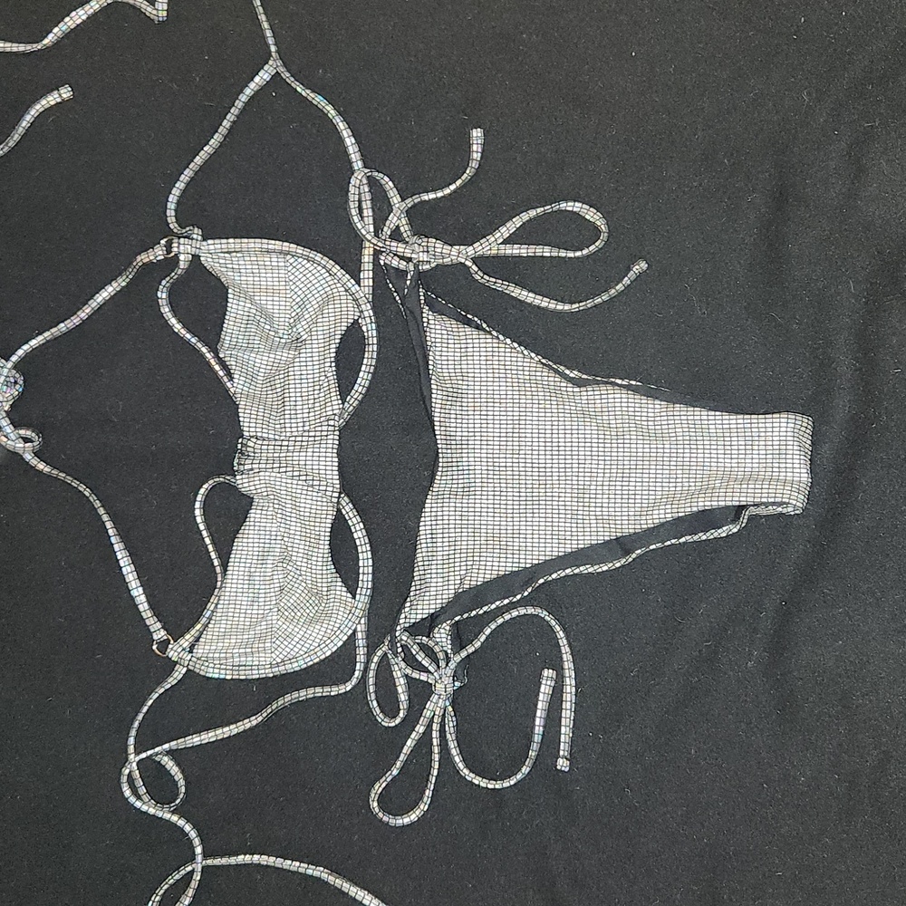 Sexy Sexy Silver Underwire Cutout Bikini